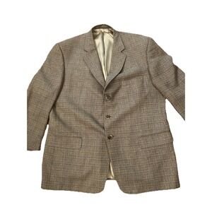 Tallia Uomo Wool Gray Sz 48 r Windowpane Blazer Sport Jacket